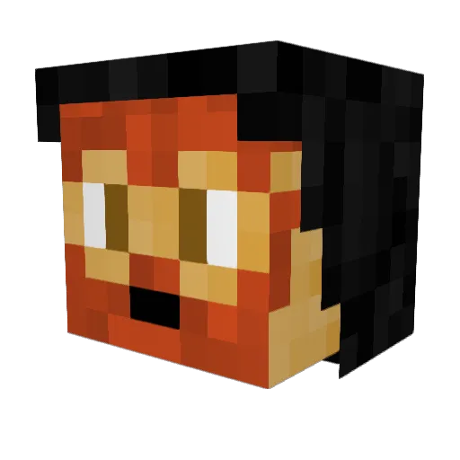 DeadRed269 Minecraft avatar head, 3D render