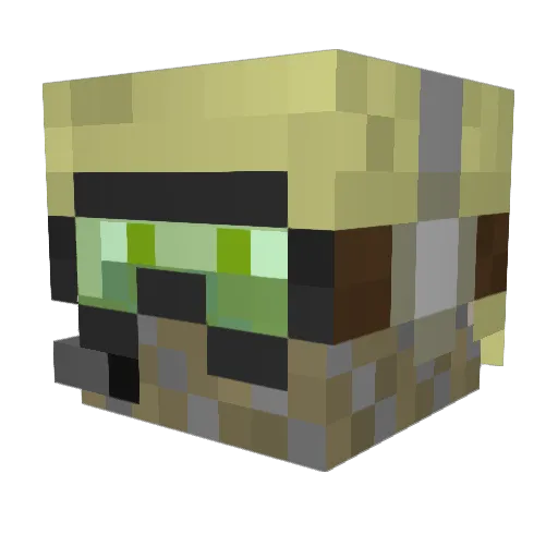 DeadRewind Minecraft avatar head, 3D render