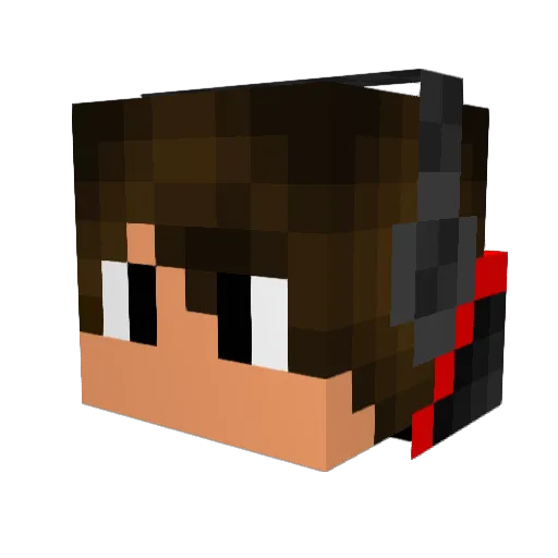 DeadRock91 Minecraft avatar head, 3D render