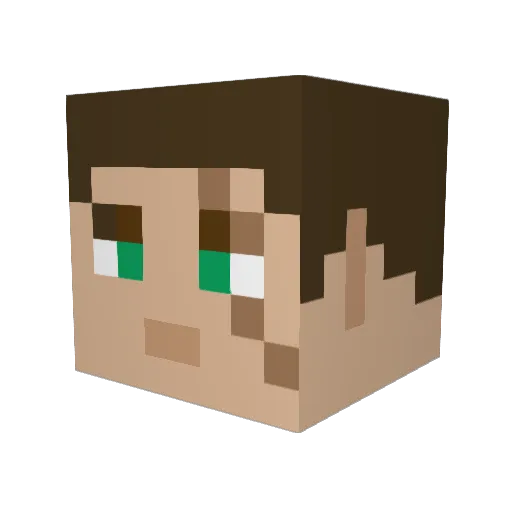DeadSoares Minecraft avatar head, 3D render