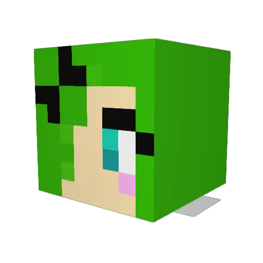 DeadSocksWalking Minecraft avatar head, 3D render