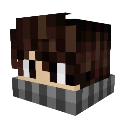 DeadStarFall3 Minecraft avatar head, 3D render