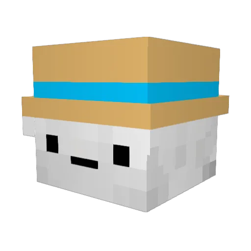 DeadWoodi Minecraft avatar head, 3D render