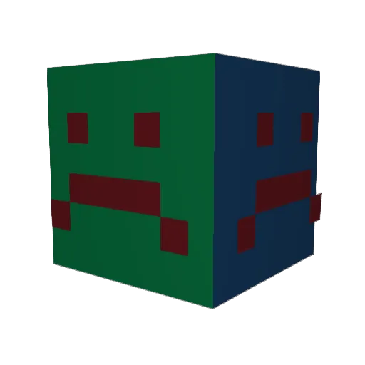 Dead___Meme Minecraft avatar head, 3D render