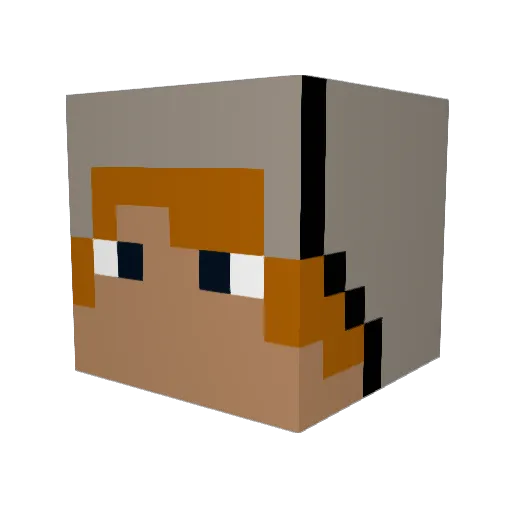 Deadapril Minecraft avatar head, 3D render