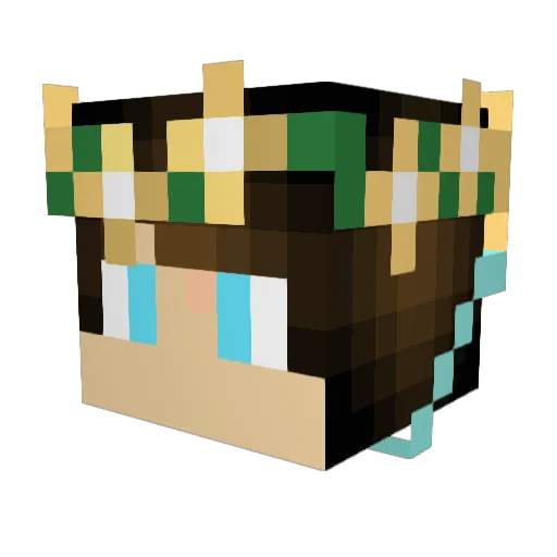DeadassXD Minecraft avatar head, 3D render