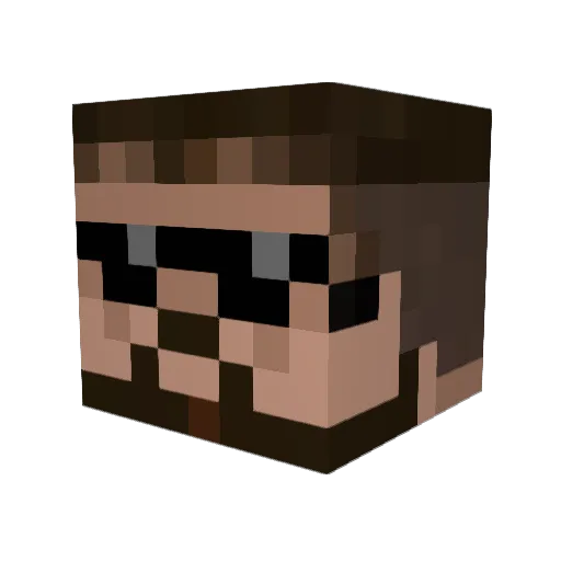 Deadbol7 Minecraft avatar head, 3D render