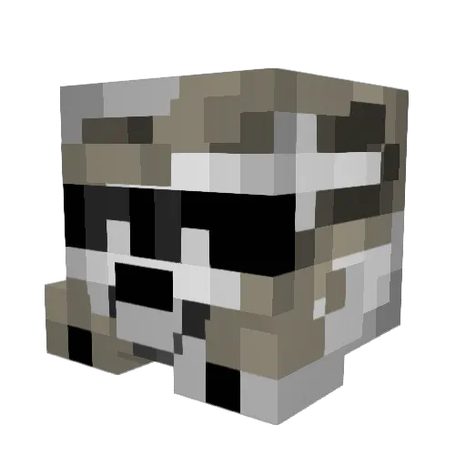 Deadboltx1 Minecraft avatar head, 3D render