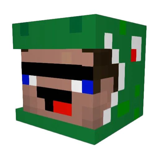 DeadbushUK_ Minecraft avatar head, 3D render