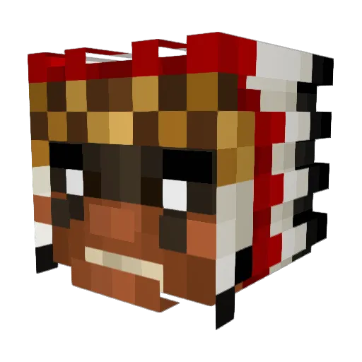 Deaddd Minecraft avatar head, 3D render
