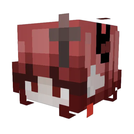 Deaddie Minecraft avatar head, 3D render
