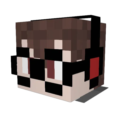 DeaderV Minecraft avatar head, 3D render
