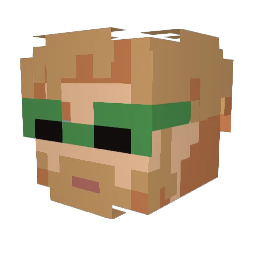 Deadeye375 Minecraft avatar head, 3D render
