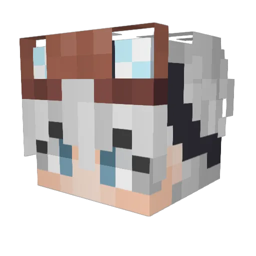 DeadeyeNaver Minecraft avatar head, 3D render