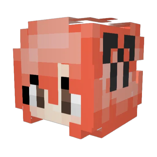DeadishBiscuit Minecraft avatar head, 3D render