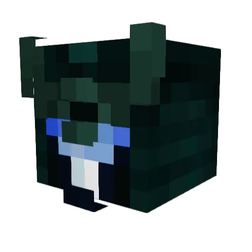 Deadjak Minecraft avatar head, 3D render