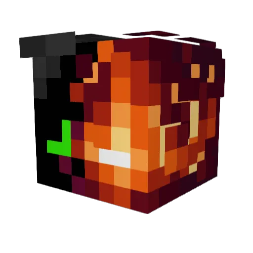 Deadkingrocks Minecraft avatar head, 3D render
