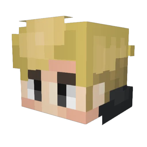 Deadlights Minecraft avatar head, 3D render