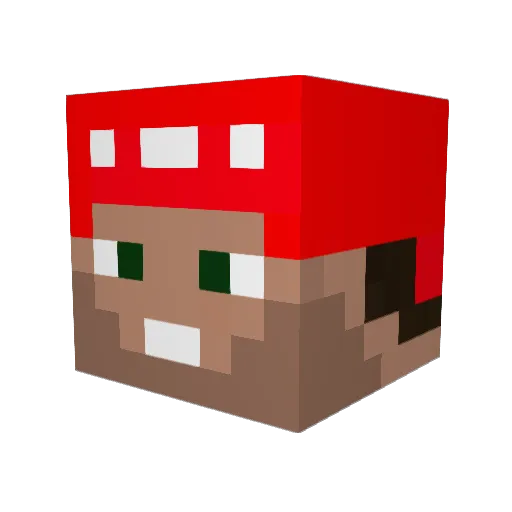 Deadlock02 Minecraft avatar head, 3D render
