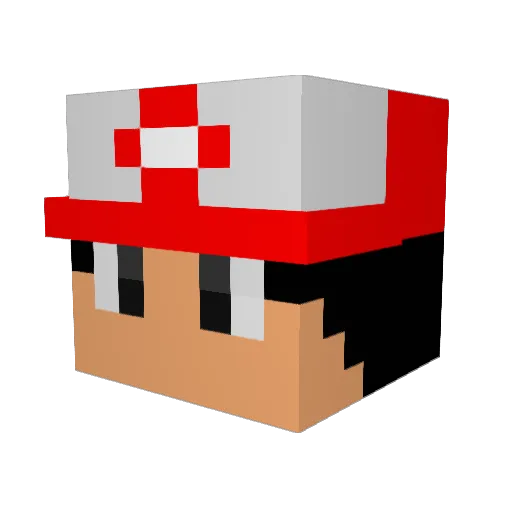 Deadlocks446 Minecraft avatar head, 3D render