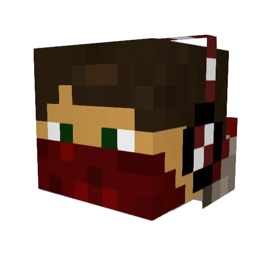 Deadlord_18 Minecraft avatar head, 3D render