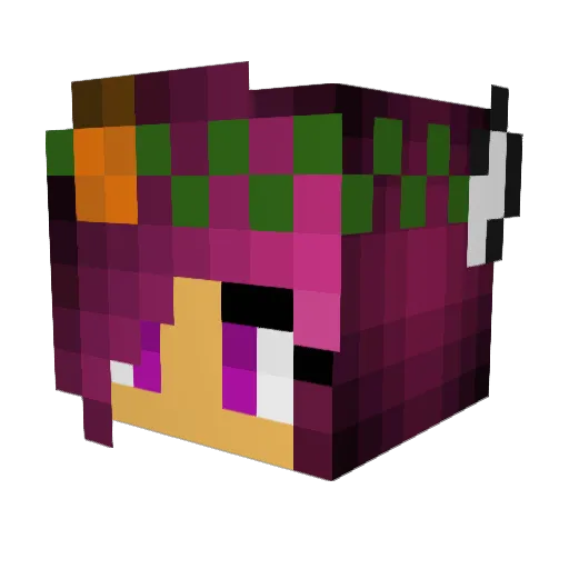 DeadloveMC Minecraft avatar head, 3D render