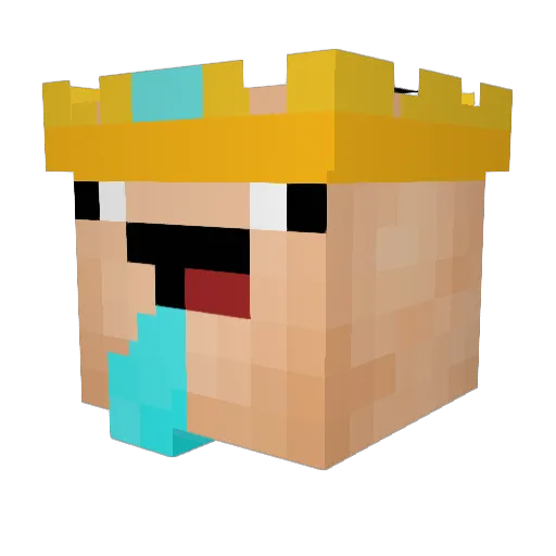 DeadlyAppless Minecraft avatar head, 3D render