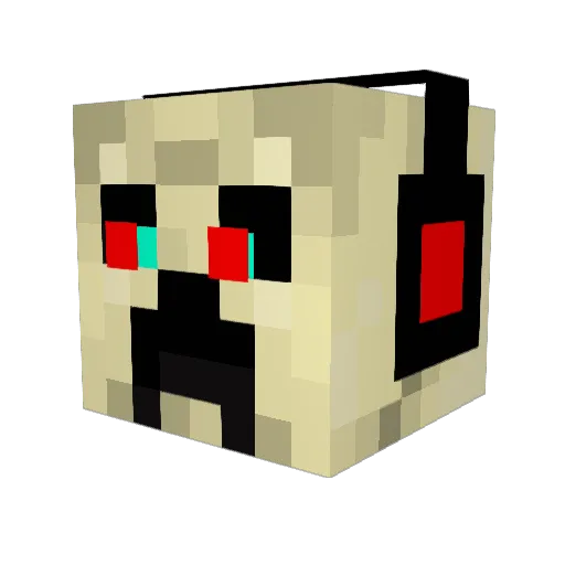 DeadlyCrafter28 Minecraft avatar head, 3D render