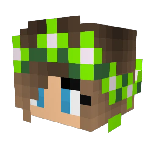 DeadlyCupcake10 Minecraft avatar head, 3D render