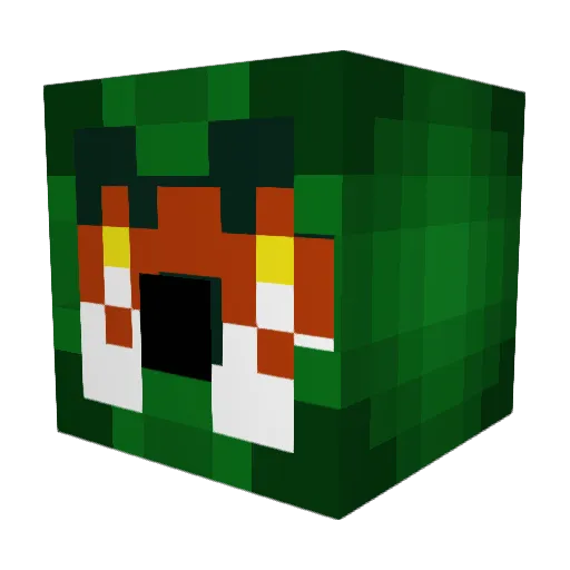 DeadlyDecidueye Minecraft avatar head, 3D render