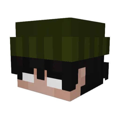 DeadlyEndermans Minecraft avatar head, 3D render