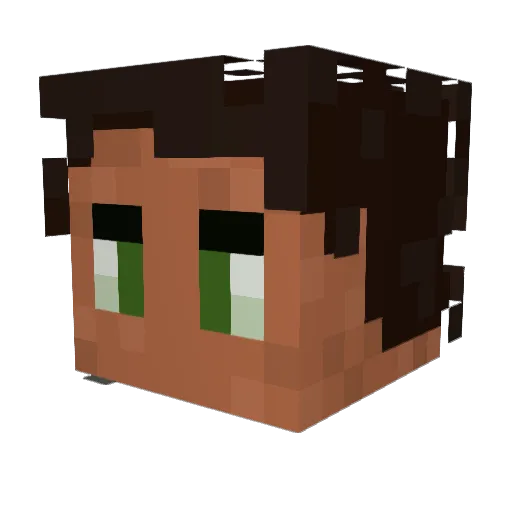 DeadlyFoot Minecraft avatar head, 3D render