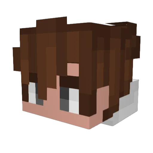 DeadlyGhouls29 Minecraft avatar head, 3D render