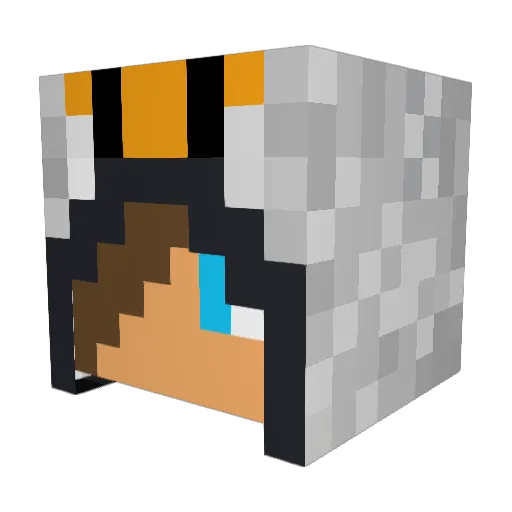 DeadlyHunter01 Minecraft avatar head, 3D render