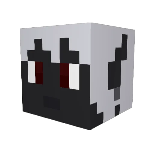 DeadlyInfected Minecraft avatar head, 3D render