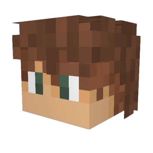 DeadlyKittin Minecraft avatar head, 3D render