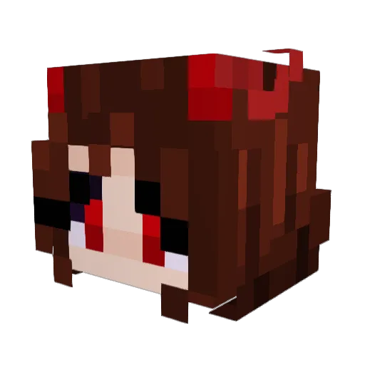 DeadlyLove69 Minecraft avatar head, 3D render