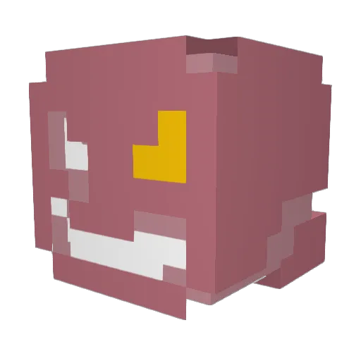 DeadlyMoabs Minecraft avatar head, 3D render