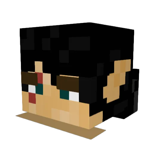 DeadlyNOx Minecraft avatar head, 3D render