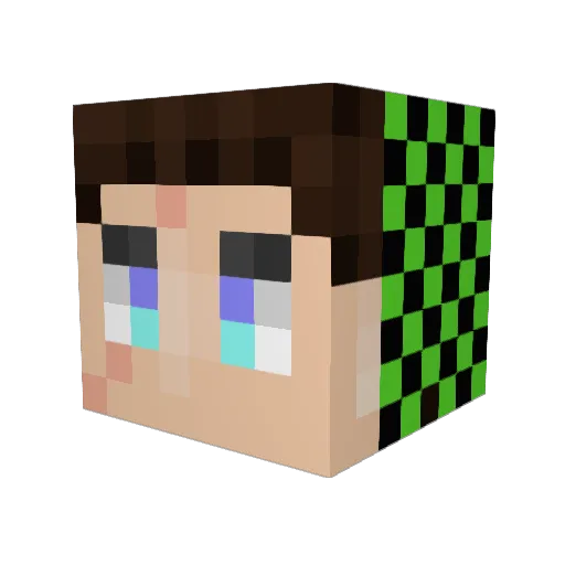 DeadlyOrb1000 Minecraft avatar head, 3D render