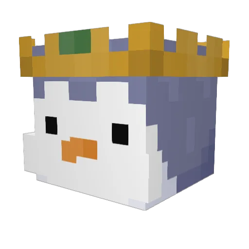 DeadlyPengu1n Minecraft avatar head, 3D render