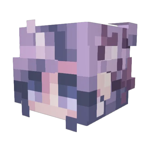 DeadlySenpai_ Minecraft avatar head, 3D render