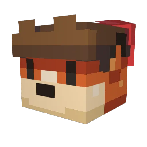 DeadlySnow Minecraft avatar head, 3D render