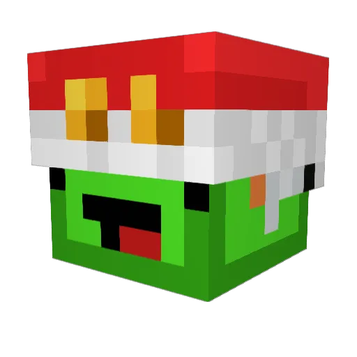DeadlyVinni Minecraft avatar head, 3D render