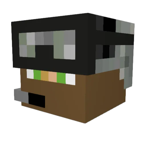 Deadly_Sniper Minecraft avatar head, 3D render