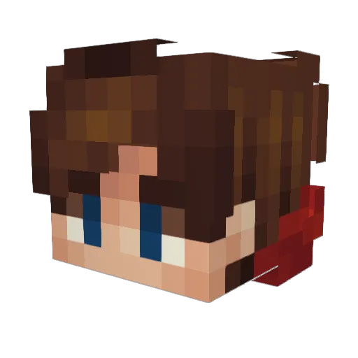Deadly_Wolfff Minecraft avatar head, 3D render