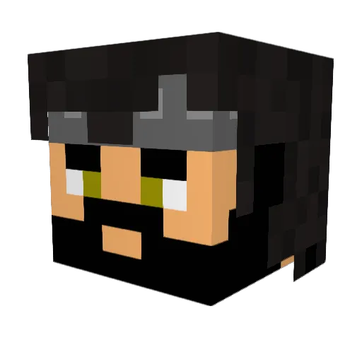Deadlykats Minecraft avatar head, 3D render