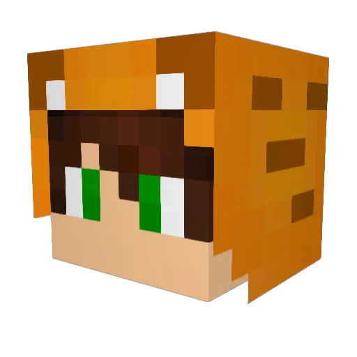 DeadlynO3O Minecraft avatar head, 3D render