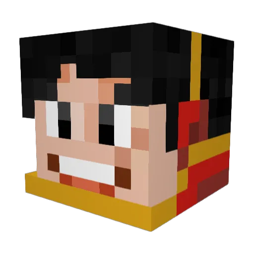 Deadlysin4 Minecraft avatar head, 3D render