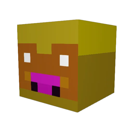 Deadlysmilew Minecraft avatar head, 3D render